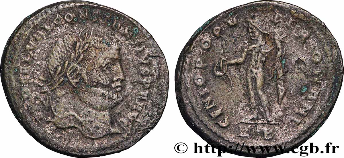 CONSTANCE Ier CHLORE Follis ou nummus TB+