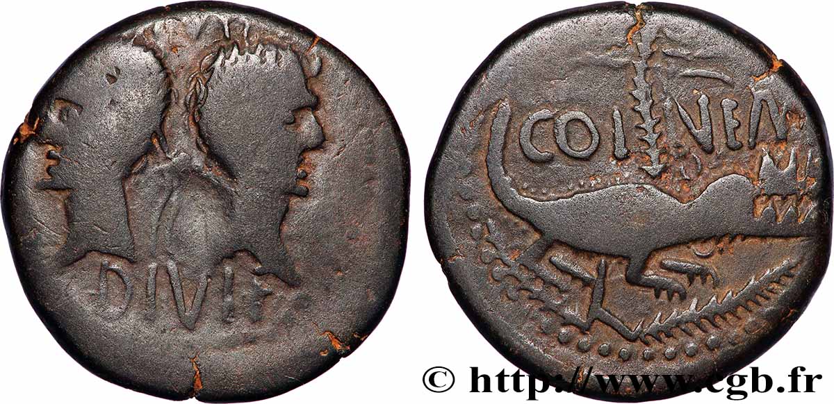 AUGUSTE et AGRIPPA Dupondius TB+/TTB