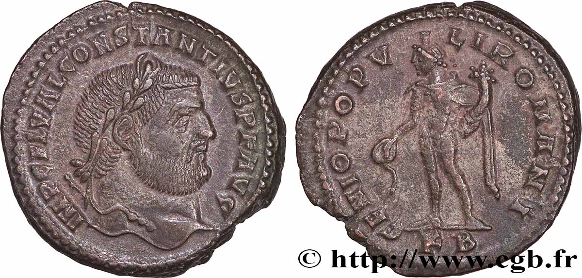 CONSTANCE Ier CHLORE Follis ou nummus SUP/TTB+