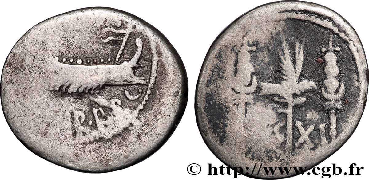 MARCUS ANTONIUS Denier VF