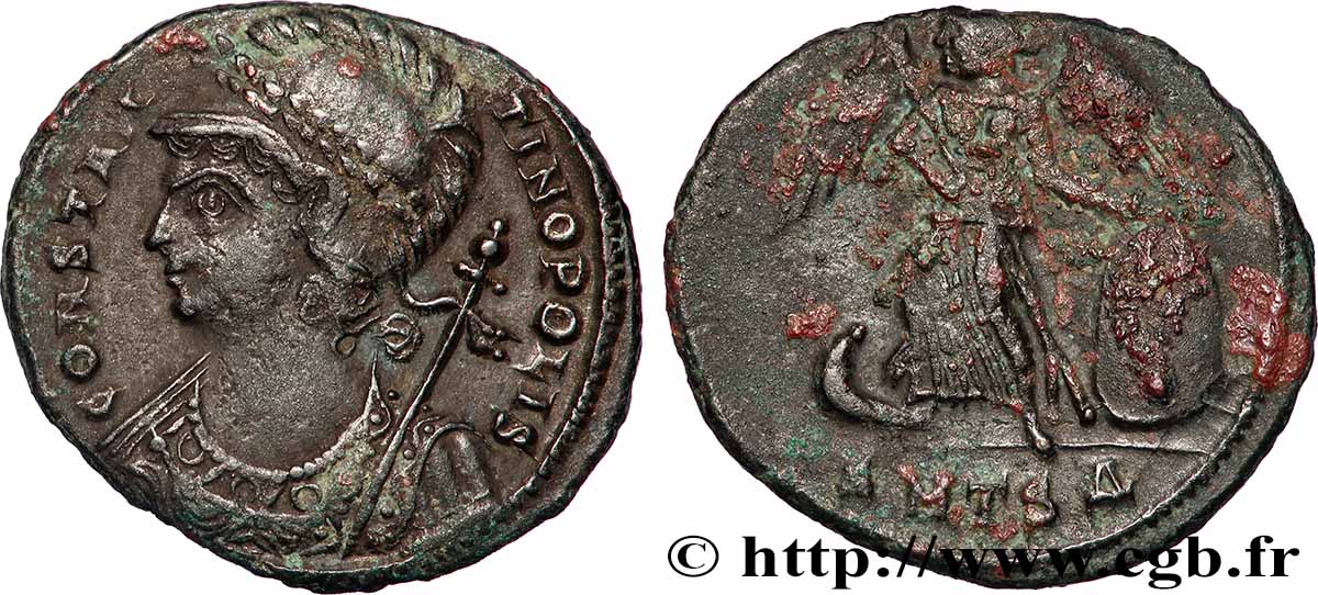 CONSTANTINOPOLIS Centenionalis ou nummus AU/VF