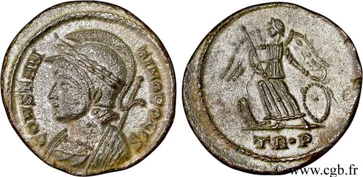 CONSTANTINOPLE Centenionalis ou nummus FDC