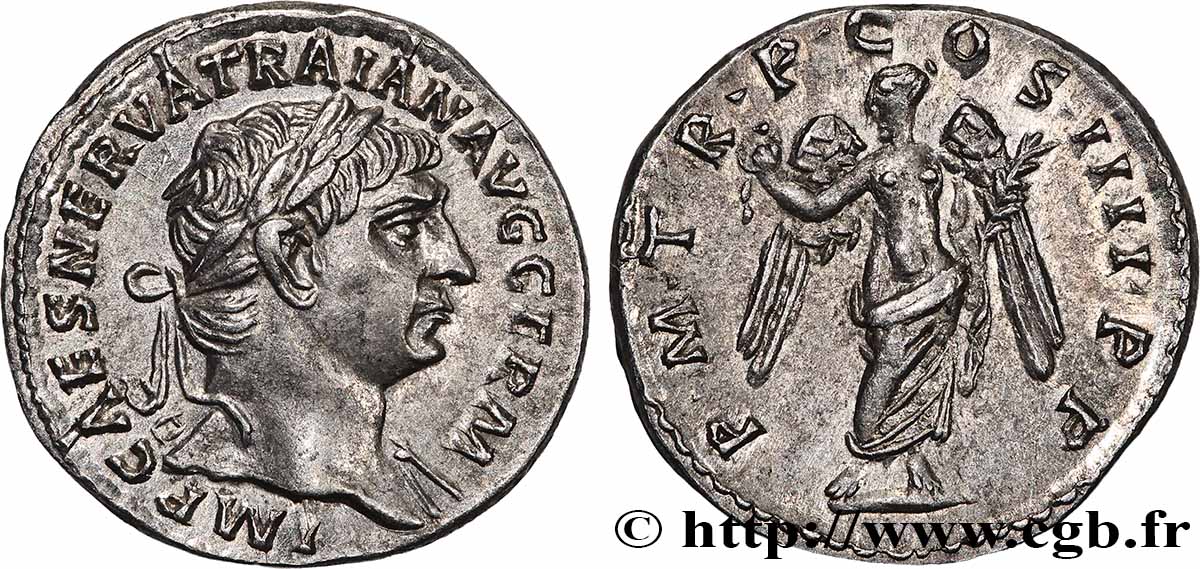 TRAJAN Denier FDC