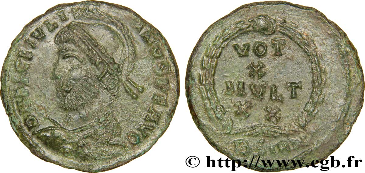 JULIAN II THE PHILOSOPHER Maiorina ou nummus, (PB, Æ 3) AU