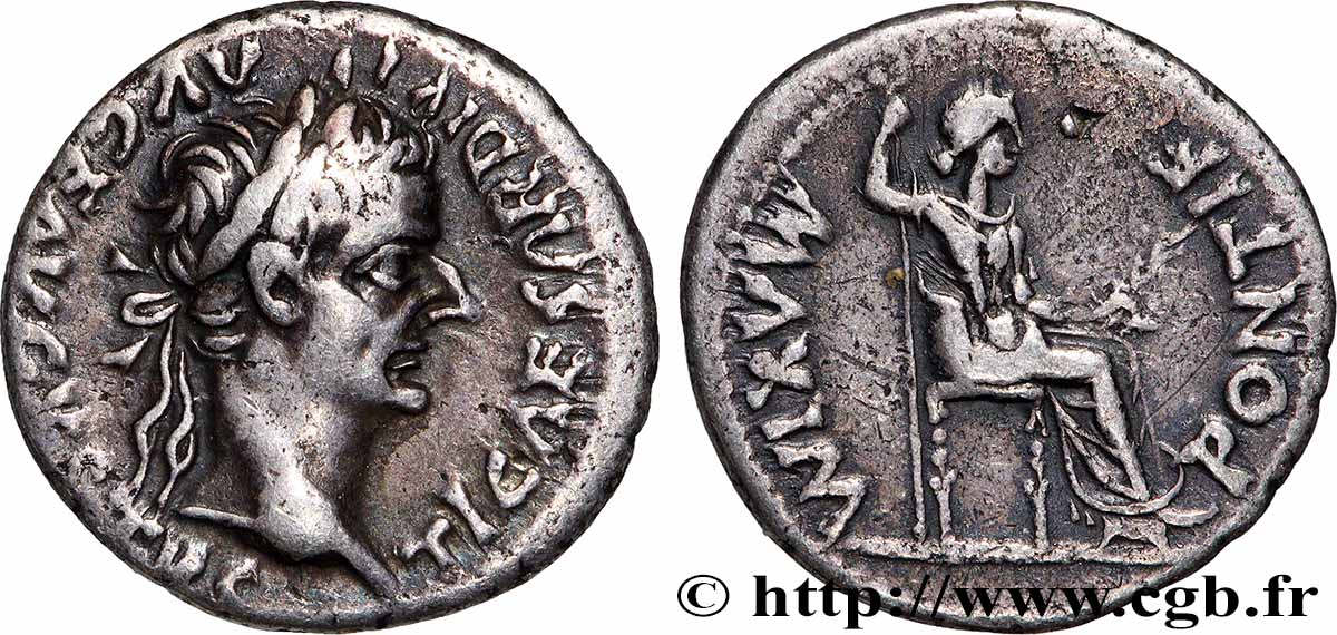 TIBERIUS Denier AU/XF