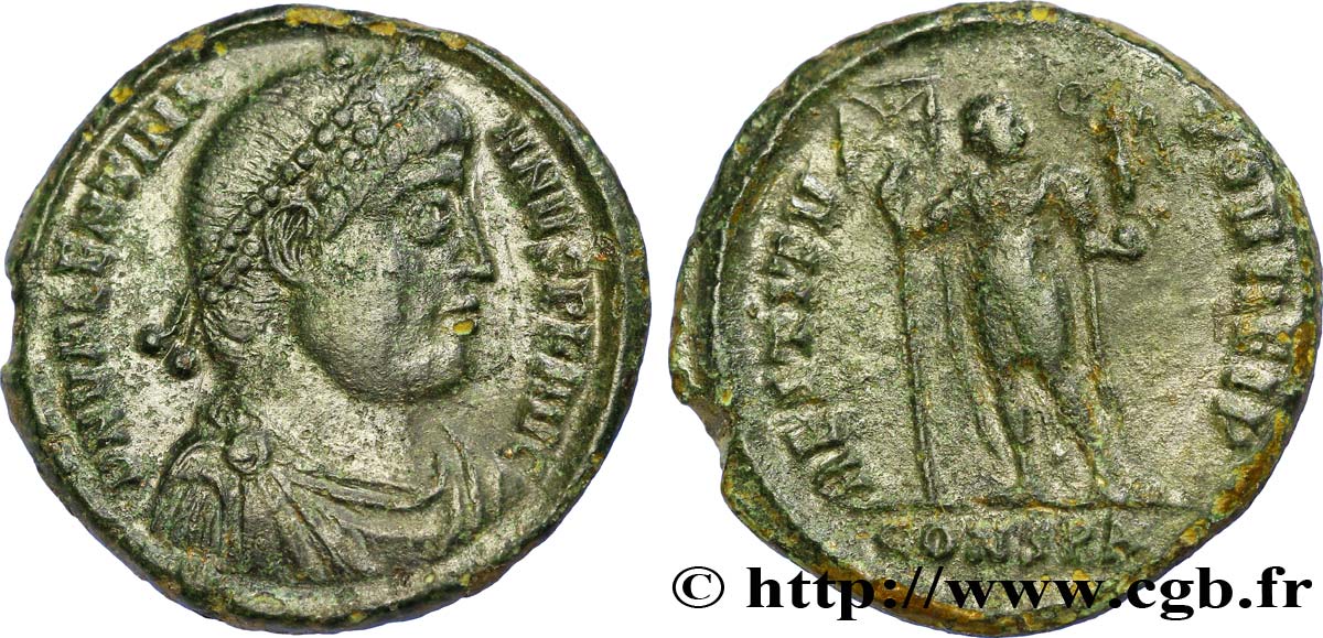 VALENTINIEN Ier  Demi-maiorina, (PB, Æ 3) TTB+/TTB