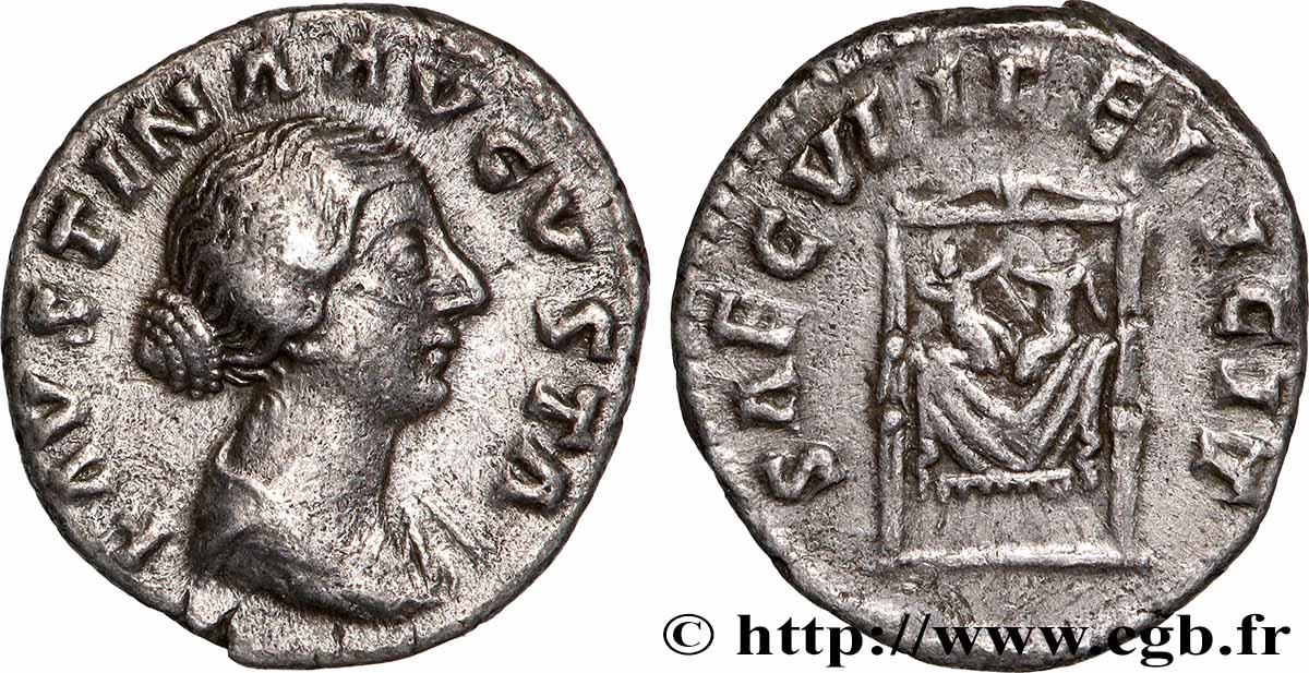 FAUSTINA MINOR Denier AU