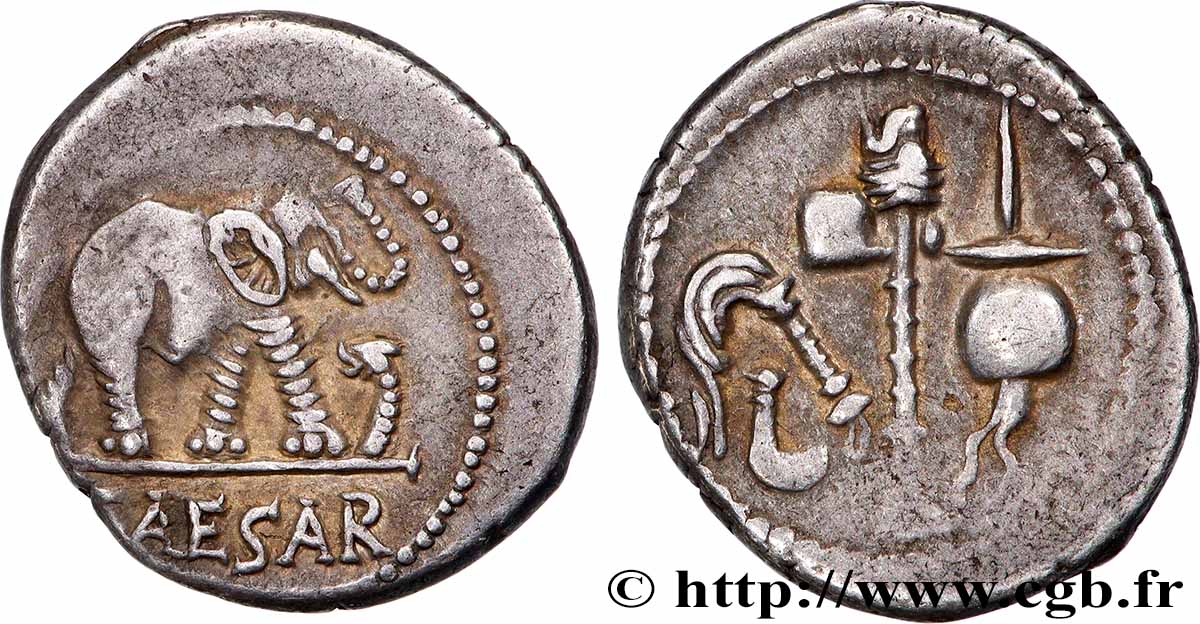 JULIUS CAESAR Denier AU