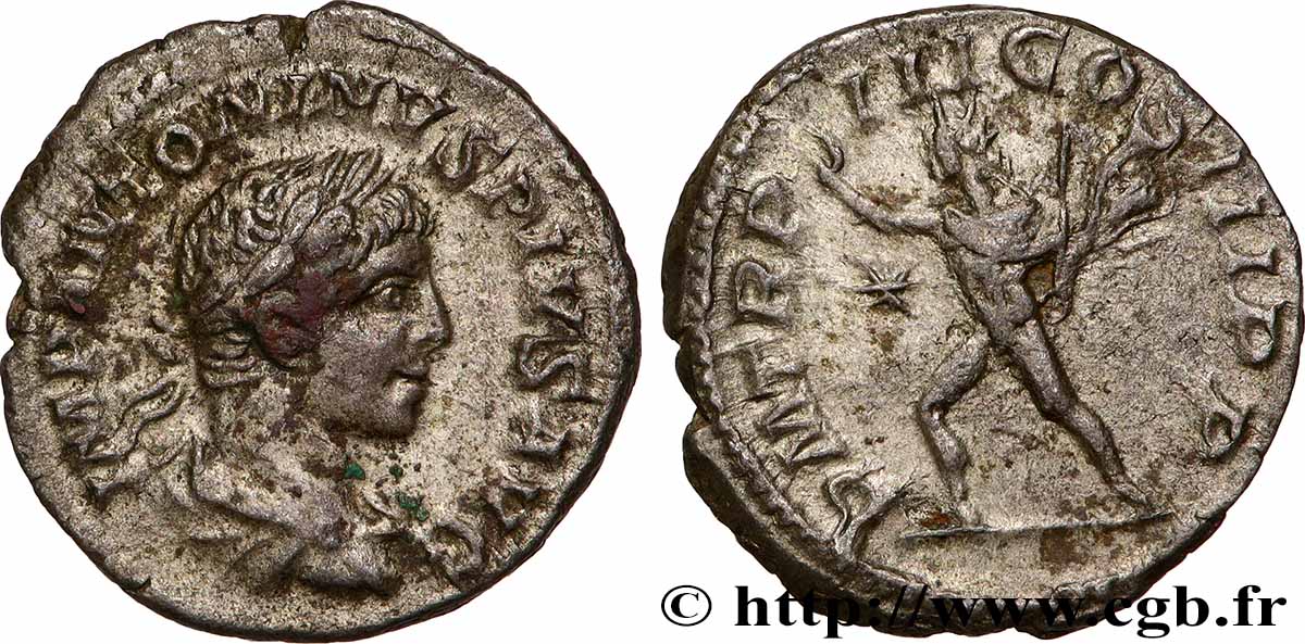 ELAGABALUS Denier XF
