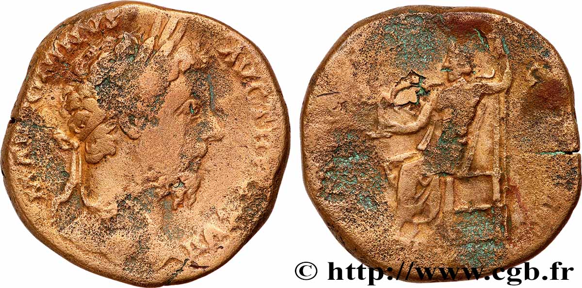 MARCUS AURELIUS Sesterce S