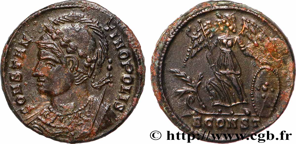 CONSTANTINOPOLI Centenionalis ou nummus q.SPL