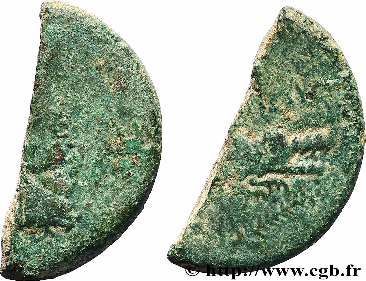 NEMAUSUS - NÎMES Dupondius COL NEM (as), coupé en deux S