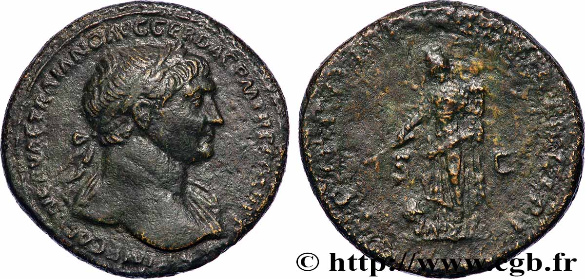 TRAJANUS Sesterce XF/VF