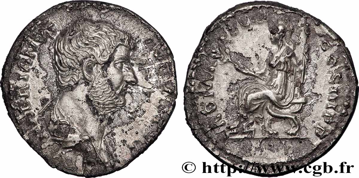 HADRIAN Denier XF
