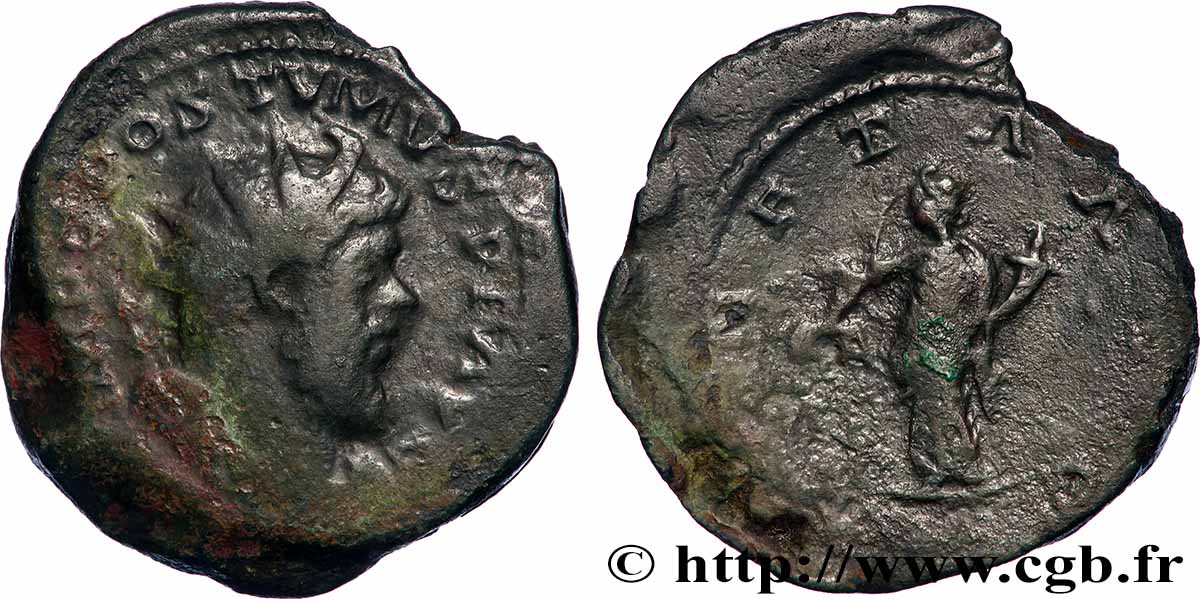 POSTUMUS Double sesterce VF