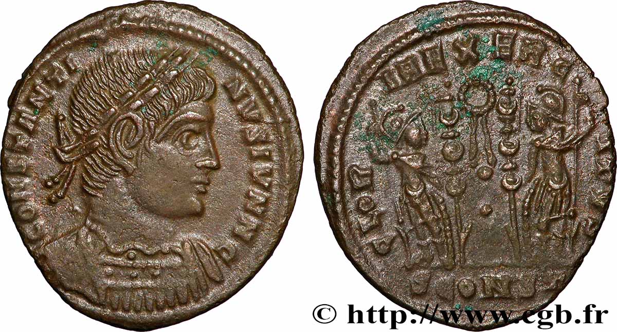 CONSTANTINE II Centenionalis ou nummus AU/XF