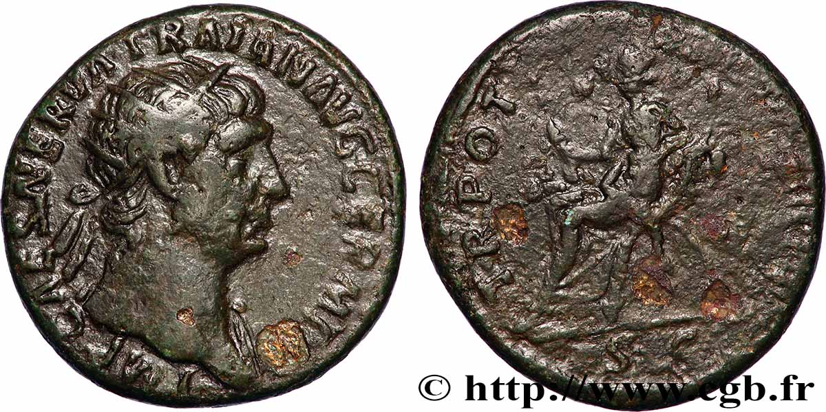 TRAJANUS Dupondius XF/VF