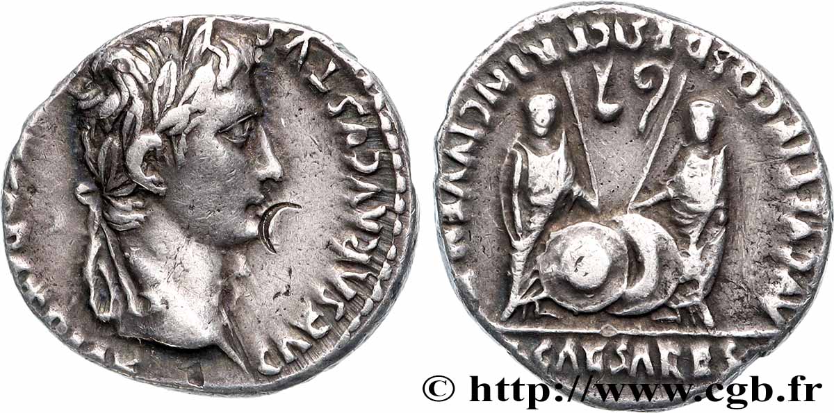 AUGUSTUS, CAIUS and LUCIUS Denier AU/XF