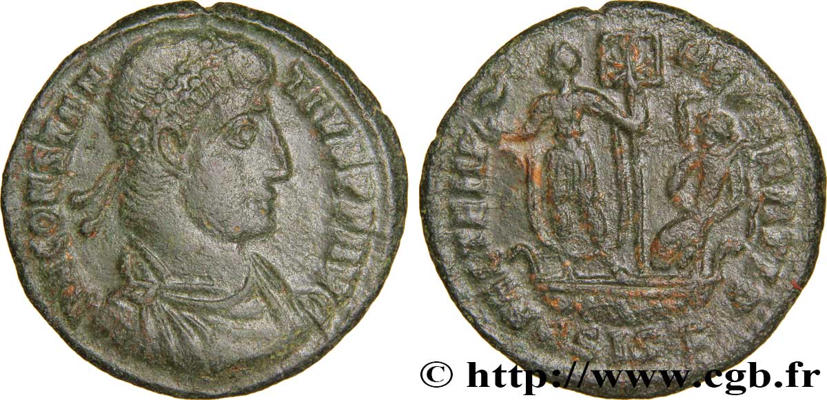 CONSTANTIUS II Demi-maiorina, (PB, Æ 3) AU