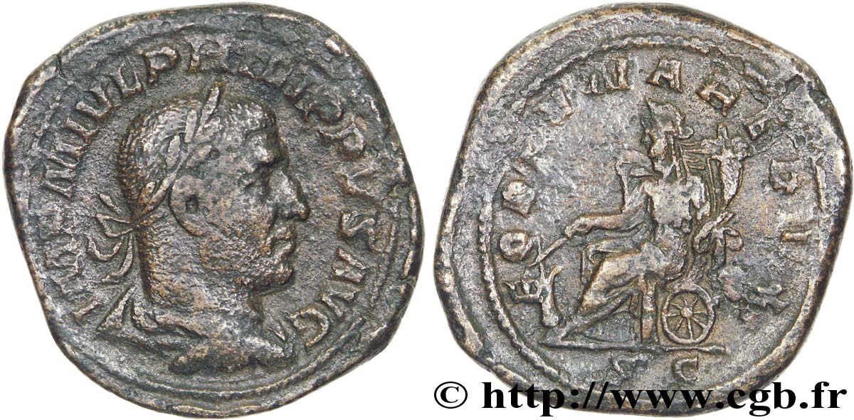 PHILIPPE Ier L&nbsp;ARABE Sesterce TB+