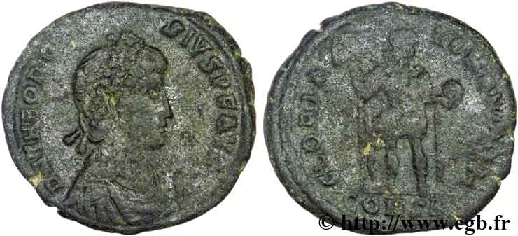 THEODOSIUS I Maiorina pecunia, (MB, Æ 2) fSS