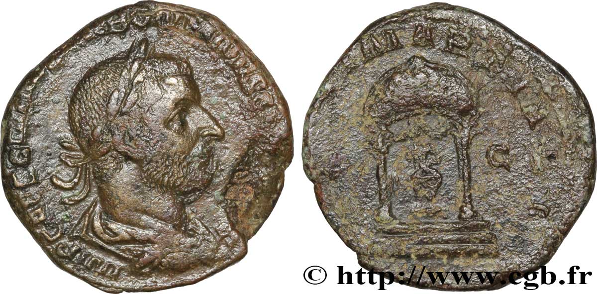 TREBONIANO GALO Sesterce BC+