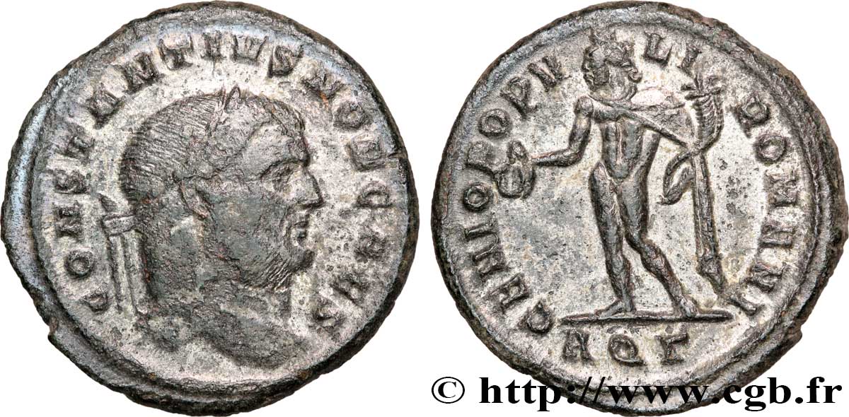 CONSTANCE Ier CHLORE Follis ou nummus TTB/TTB+