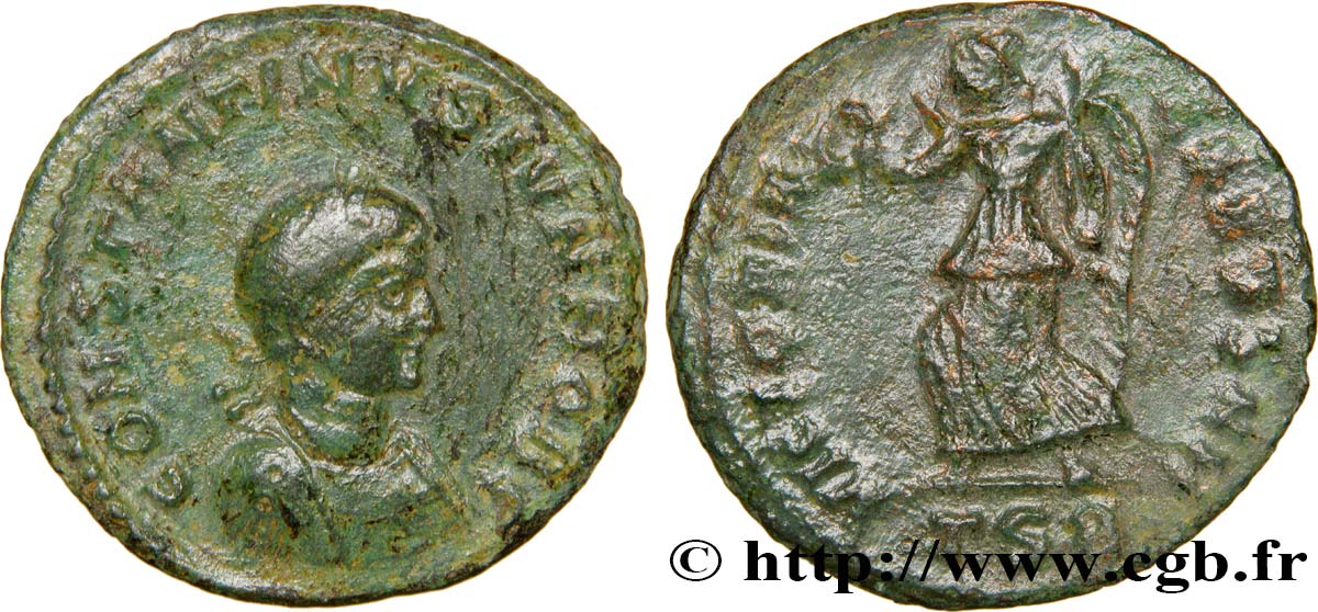 CONSTANTIN II Centenionalis ou nummus TTB+