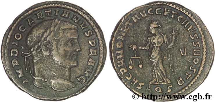DIOCLÉTIEN Follis ou nummus TTB