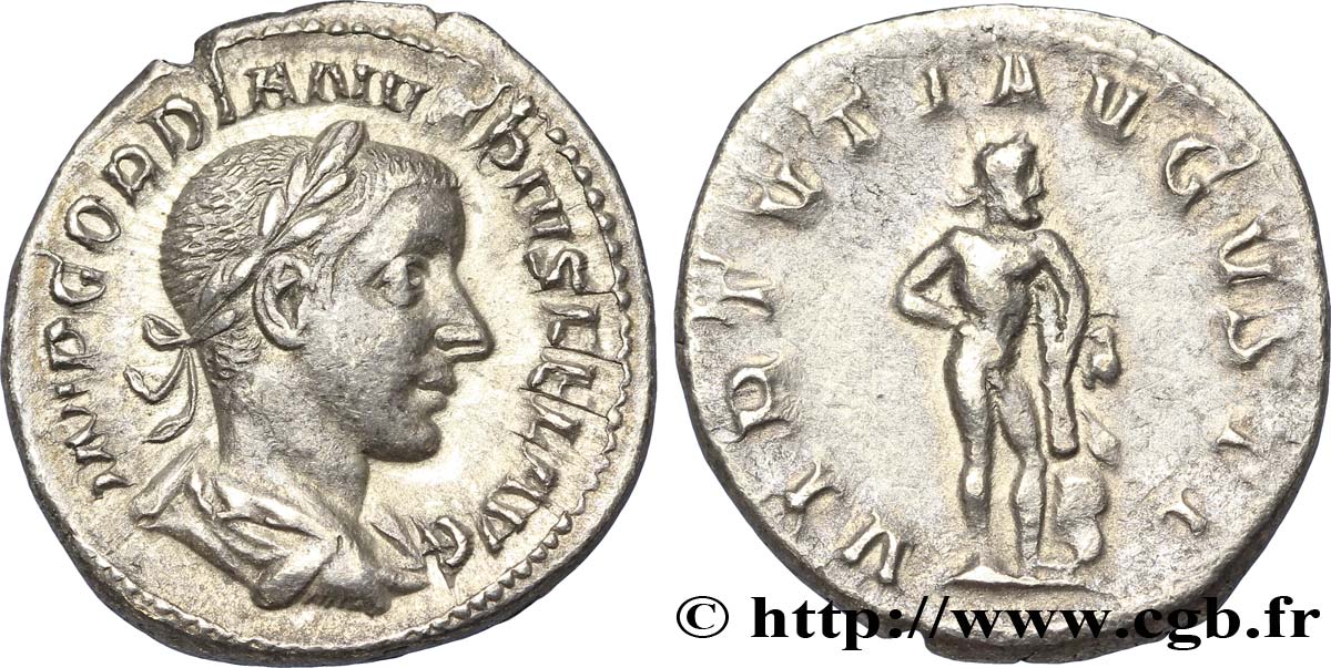 GORDIAN III Denier AU/XF