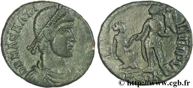 MAGNUS MAXIMUS Maiorina pecunia, (MB, Æ 2) TTB