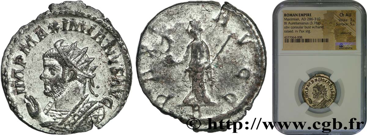 MAXIMIANUS HERCULIUS Aurelianus VZ/fSS