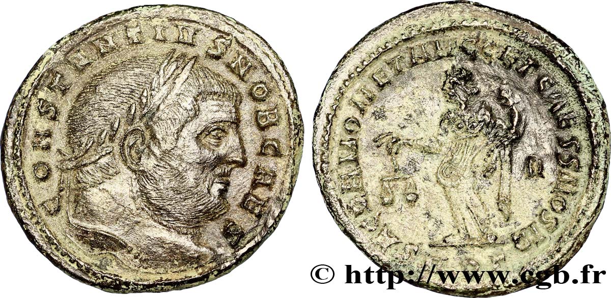 CONSTANCE Ier CHLORE Follis ou nummus SUP