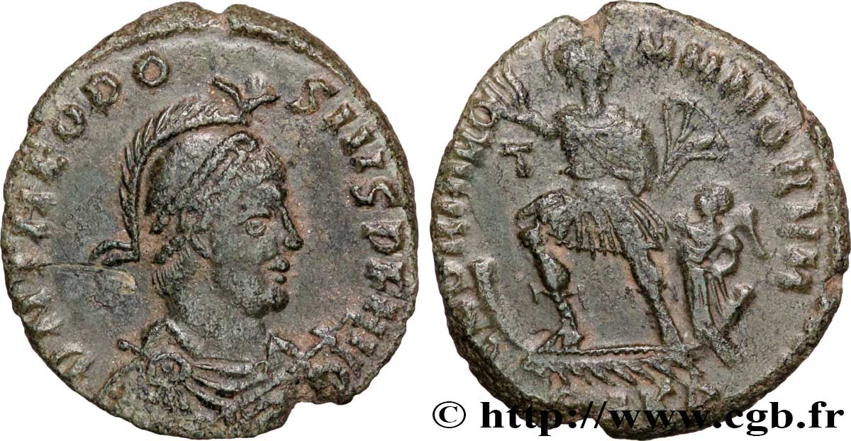 THÉODOSE Ier Maiorina pecunia, (MB, Æ 2) TTB