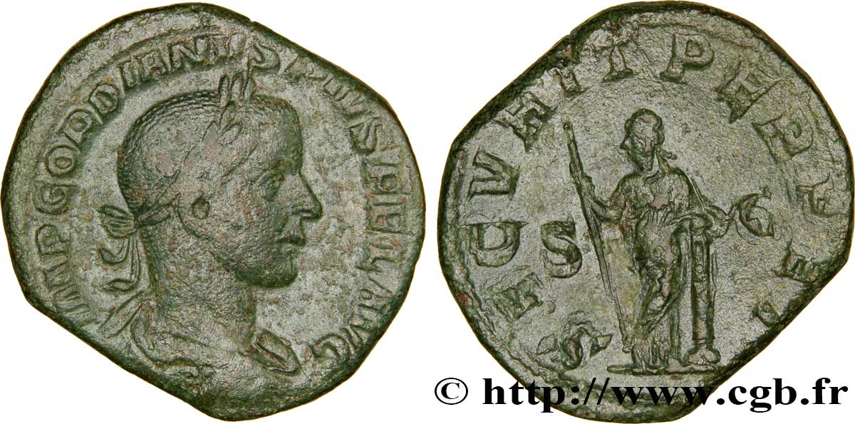 GORDIEN III Sesterce TTB/TB+