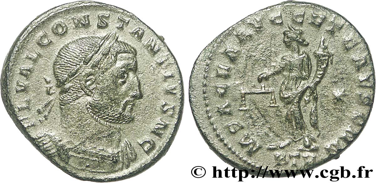 CONSTANCE Ier CHLORE Follis ou nummus SUP/TTB+