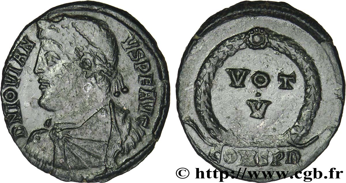 JOVIEN Maiorina ou nummus, (PB, Æ 3) TTB+/SUP