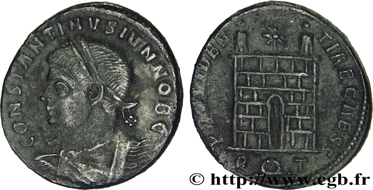 CONSTANTIN II Centenionalis ou nummus TTB
