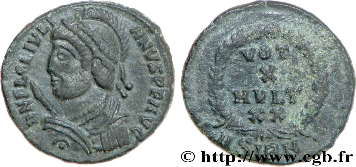 JULIAN II THE PHILOSOPHER Maiorina ou nummus, (PB, Æ 3) AU/XF