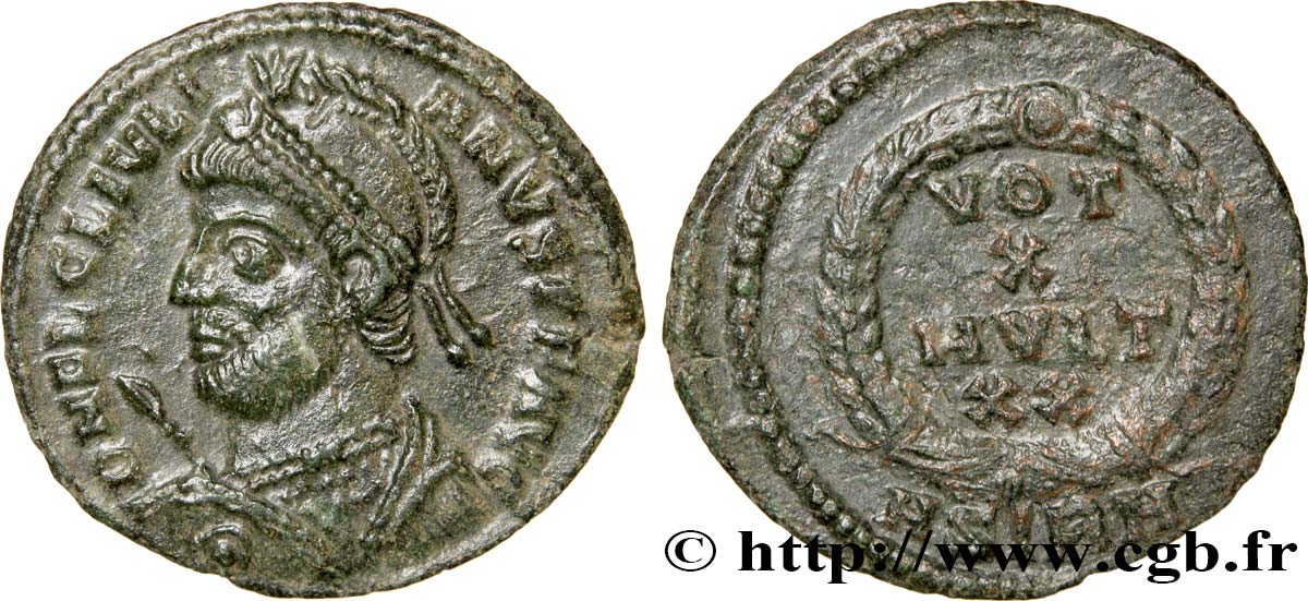 GIULIANO II IL FILOSOFO Maiorina ou nummus, (PB, Æ 3) q.SPL