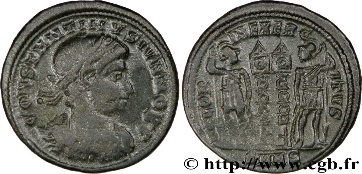 CONSTANTIN II Centenionalis ou nummus TTB+