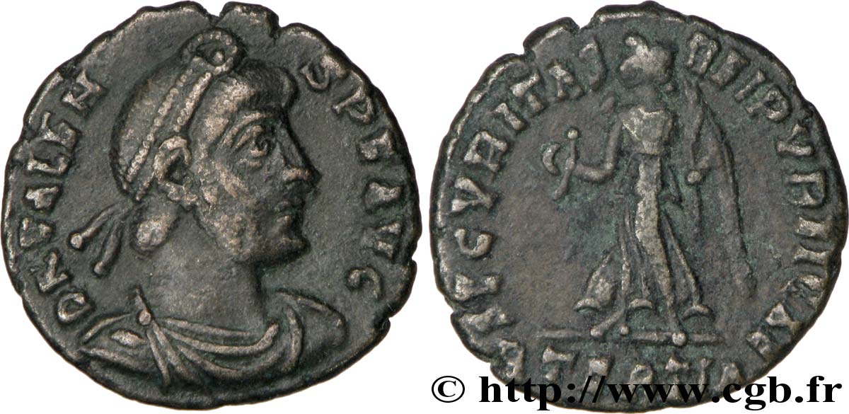 VALENS Nummus, (PB, Æ 3) TTB