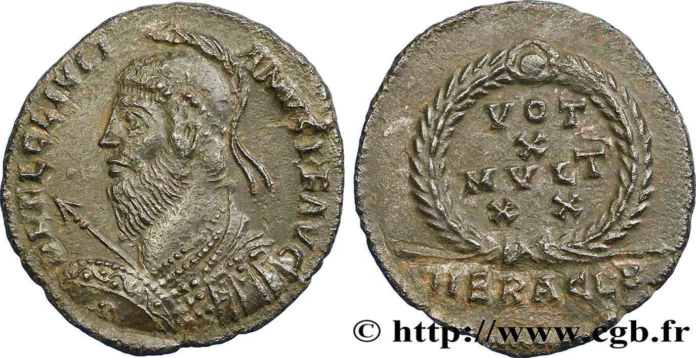 IULIANUS II DER PHILOSOPH Maiorina ou nummus, (PB, Æ 3) fVZ/VZ