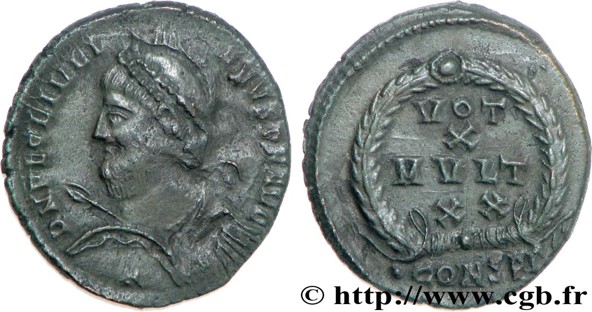 JULIAN II THE PHILOSOPHER Maiorina ou nummus, (PB, Æ 3) VF/AU
