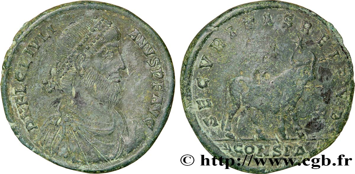 IULIANUS II DER PHILOSOPH Double maiorina, (GB, Æ 1) fVZ/SS
