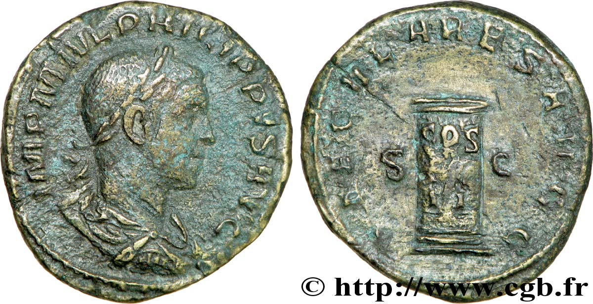 PHILIPPE II Sesterce TTB