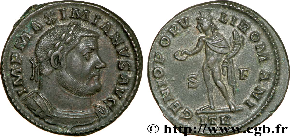 MAXIMIANUS HERCULIUS Follis ou nummus AU