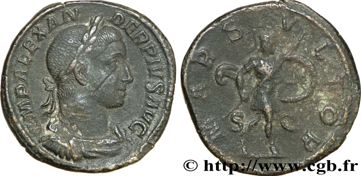 ALEXANDRE SÉVÈRE Sesterce TTB/TB
