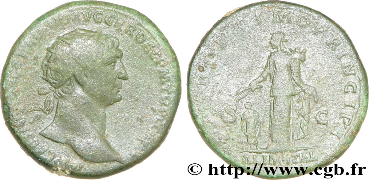 TRAJAN Dupondius TB+