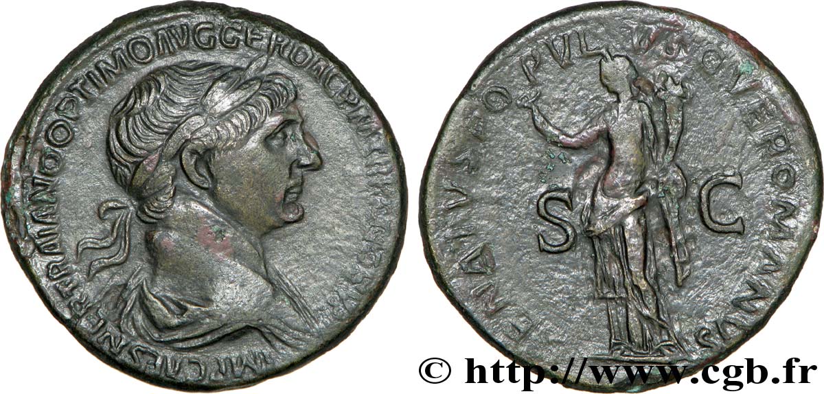 TRAJAN Sesterce TTB+
